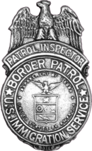 Badge of the United States Border Patrol, circa 1939.