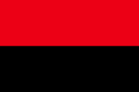 Flag with 2 bars of red and black