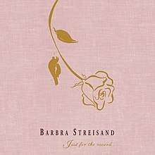 A golden rose appears over a pink background that displays the album's title and respective artist.