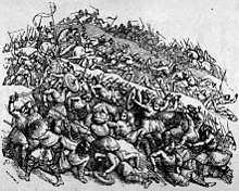 Illustration of a medieval battle