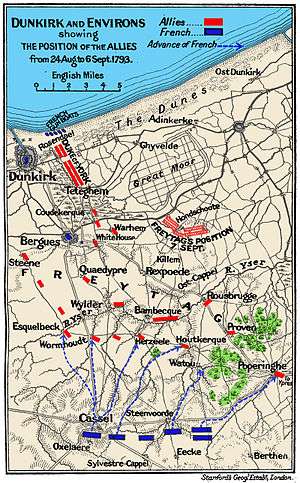 Map of the Battle of Hondschoote