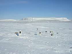 Graves of the dead crewman from the 1845 Franklin Northwest Passage expedition