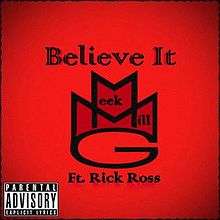 The cover consists of a red background with parts of the Maybach Music Group logo acting as the main artist's name. Both the song title and guest artist appear above and below the logo respectively.