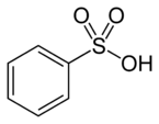 Skeletal formula of benzenesulfonic acid