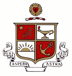 The crest of Beta Sigma Psi Fraternity.