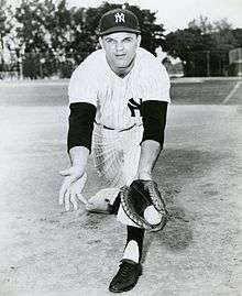 Bill Skowron playing for the New York Yankees in the 1950s