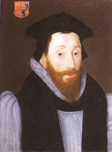 Oil painting of the head and shoulders of a man with a brown beard in clerical dress