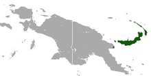 New Britain and New Ireland near New Guinea, and northeast New Guinea