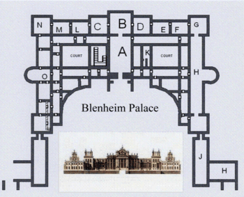 Floor plan of Blenheim Palace