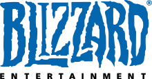 "BLIZZARD" in a shaky blue font over "ENTERTAINMENT" in black