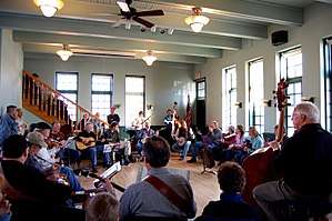 Bluegrass music jam at the Delafield Fish Hatchery.