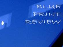 BluePrintReview logo on blue background