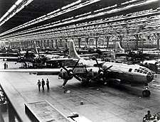 Boeing B-29 assembly line in Wichita in 1944