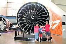 Plane Engine Size Compare to Human Size at Boeing