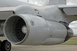 Grey-painted turbojet engine
