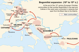 A map of the Bogomilist expansion in Europe