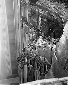 Aftermath of the 1945 B-35 plane crash