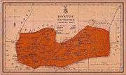 Old map of Bontoc sub-province of Mountain Province in 1918
