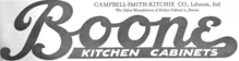 Old logo saying Boone Kitchen Cabinets
