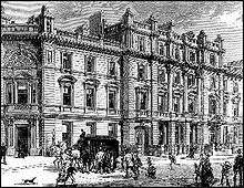 Bow Street Magistrates' Court and Police Station in the late 19th century.