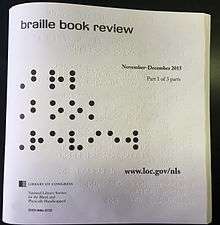 Braille magazine cover