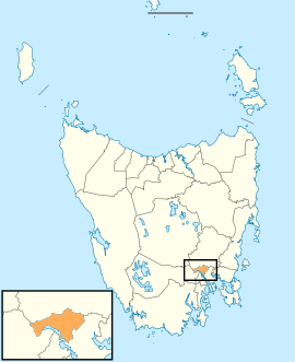 Map showing Brighton LGA in Tasmania
