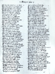 A page from a fifteenth-century Middle English manuscript.