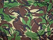 British 'disruptive pattern material' camouflage pattern for clothing