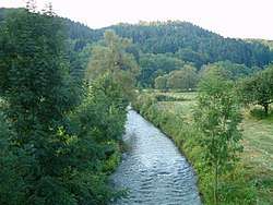 The Bröl in Hennef, just before it flows into the Sieg.