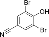 Skeletal formula of bromoxynil