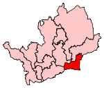 A fairly small constituency in the southeast part of the county.