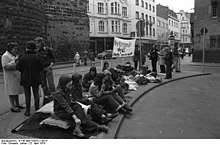 Hunger strike against abortion reforms in Bonn, 22 April 1974.