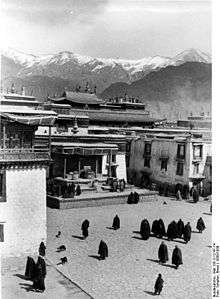 The last fighting of the uprising took place at the Jokhang, here pictured in 1938