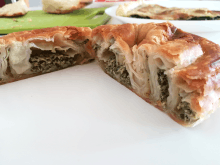 Typical Börek with a spinach filling
