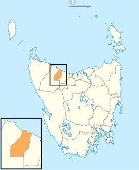Map showing Burnie City LGA in Tasmania