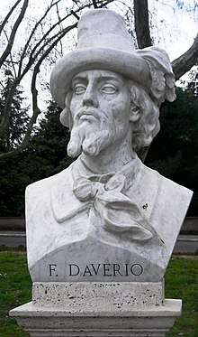 Bust of Francesco Daverio on theJaniculum in Rome