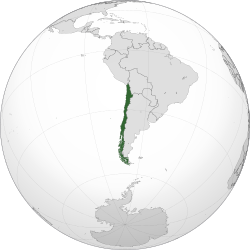 Map showing Chile