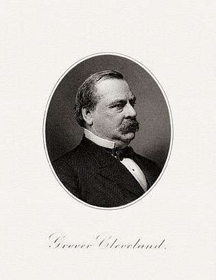 BEP engraved portrait of Cleveland as president