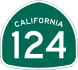 State Route 124 marker