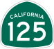 State Route 125 marker