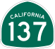 State Route 137 marker