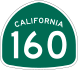 State Route 160 marker