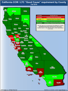 CA CCW Good Cause Map