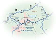 Roubaix Canal map