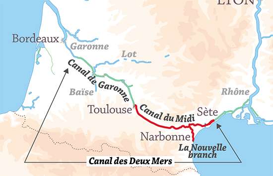 Canal du Midi map