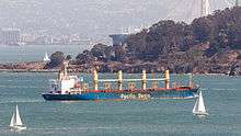 The bulk carrier Cape Nelson in the San Francisco Bay, 2014