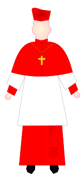A generic depiction of a cardinal's choir dress