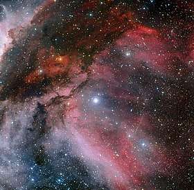 Carina Nebula around Wolf Rayet star WR 22