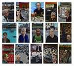 A series of colour oil portraits by artist Carl Randall, of 15 people who have contributed to British culture and society. Each portrait is set against a London backdrop chosen by the sitters
