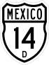Federal Highway 14D shield